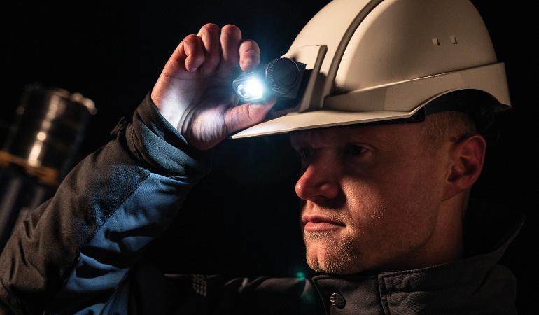 New safety helmet light