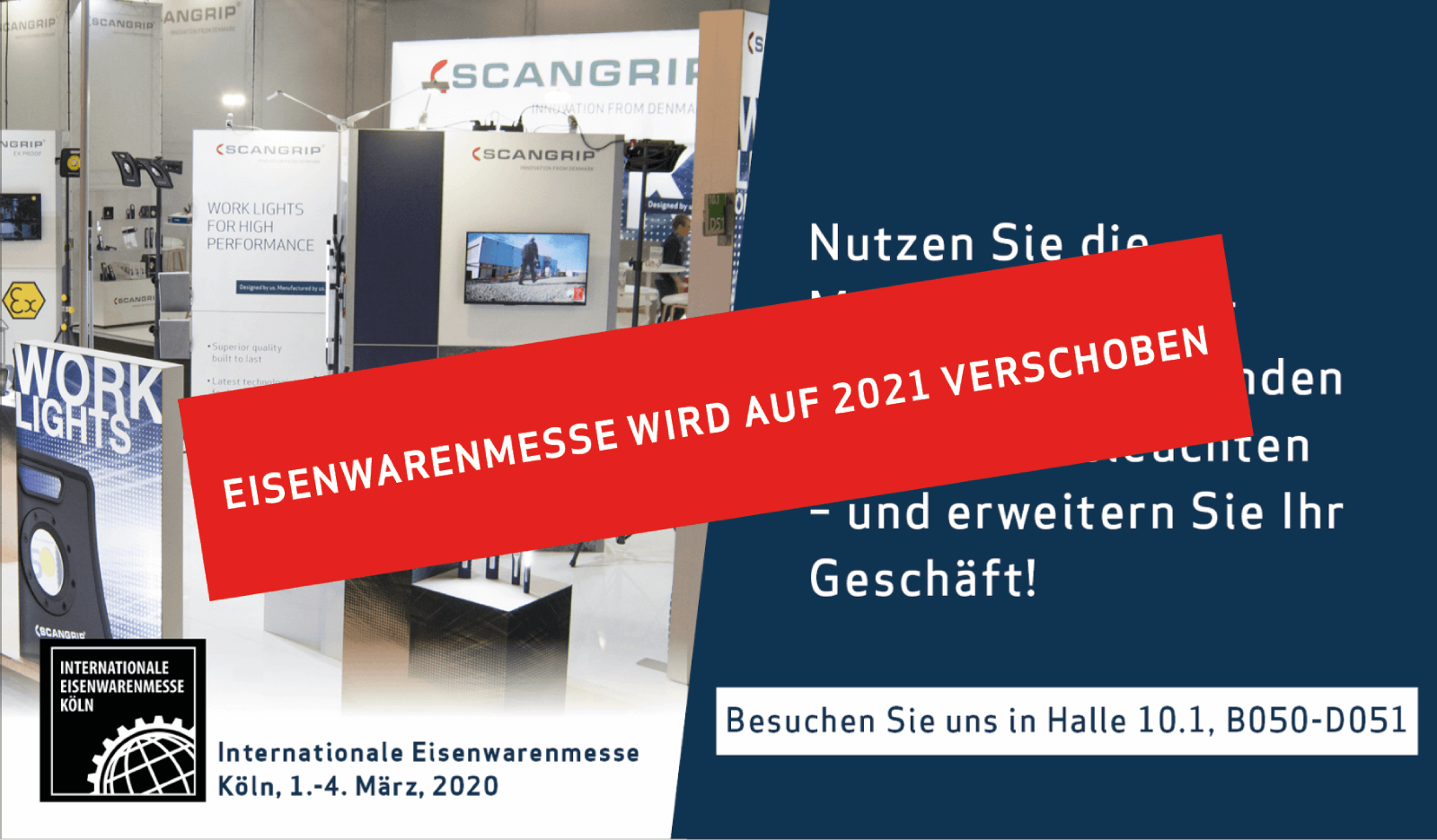 Die INTERNATIONALE EISENWARENMESSE wird verschoben