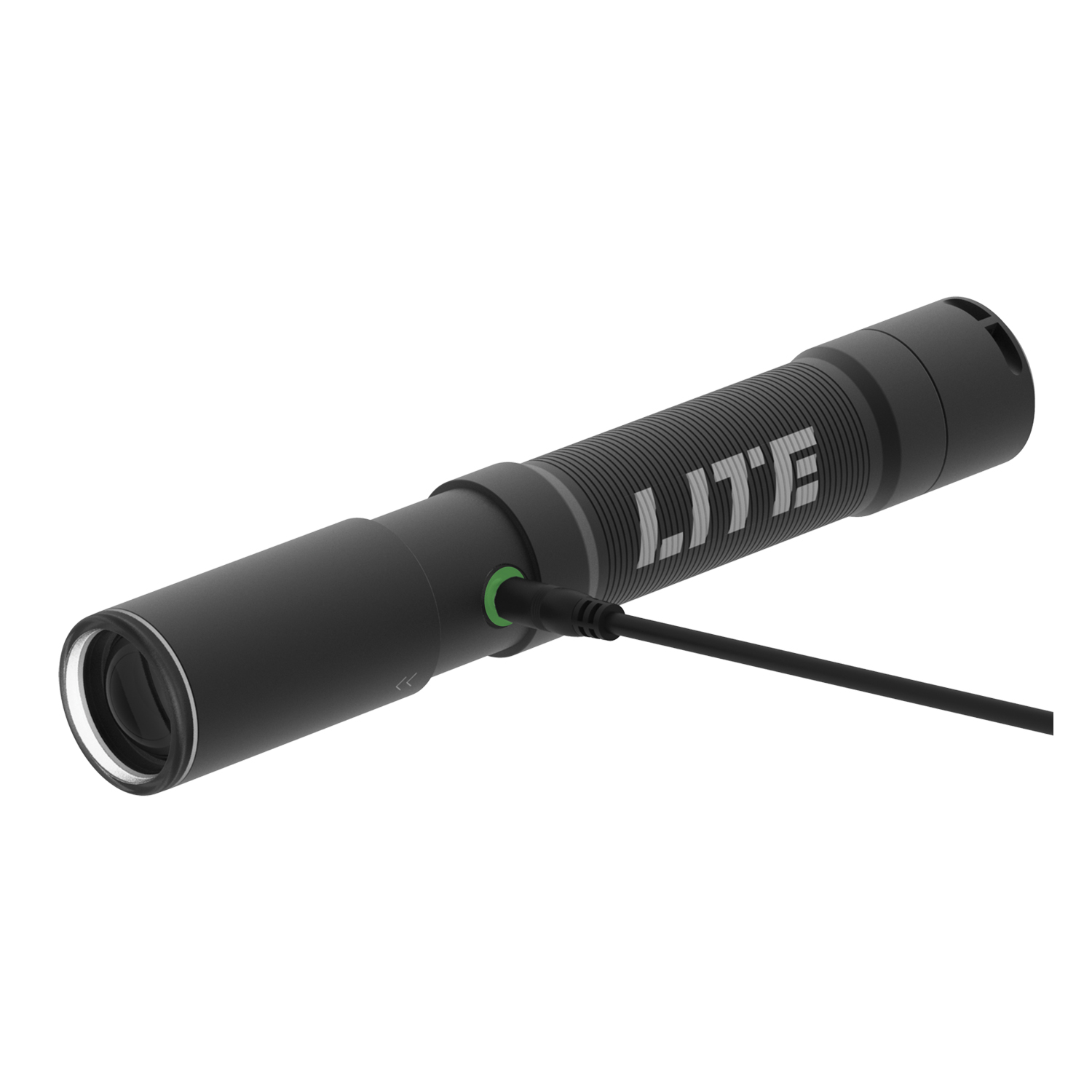Rechargeable LED flashlight torch with focus function and wrist strap