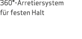 360 -Arretiersystem für festen Halt