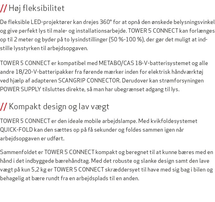 // H j fleksibilitet De fleksible LED projekt rer kan drejes 360° for at opn den  nskede belysningsvinkel og give pe...