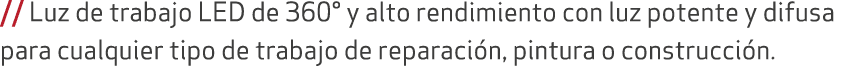 // Luz de trabajo LED de 360° y alto rendimiento con luz potente y difusa para cualquier tipo de trabajo de reparaci ...