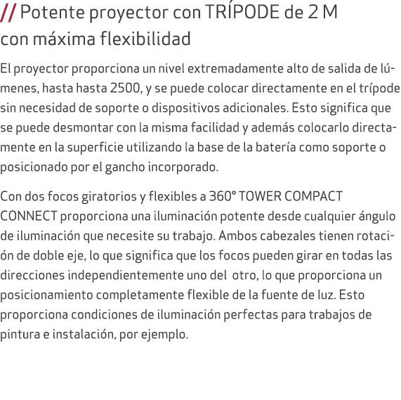 // Potente proyector con tr pode de 2 M con m xima flexibilidad El proyector proporciona un nivel extremadamente alto...
