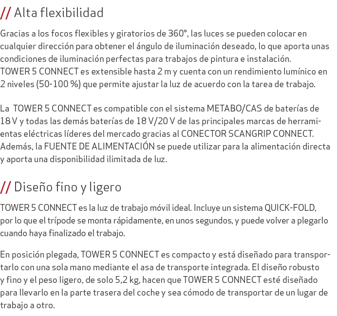 // Alta flexibilidad Gracias a los focos flexibles y giratorios de 360°, las luces se pueden colocar en cualquier dir...