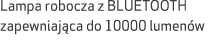 Lampa robocza z BLUETOOTH zapewniaj ca do 10000 lumen w