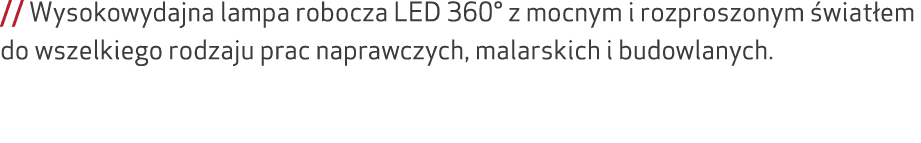 // Wysokowydajna lampa robocza LED 360° z mocnym i rozproszonym wiat em do wszelkiego rodzaju prac naprawczych, mala...