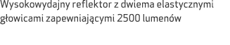 Wysokowydajny reflektor z dwiema elastycznymi g owicami zapewniaj cymi 2500 lumen w 