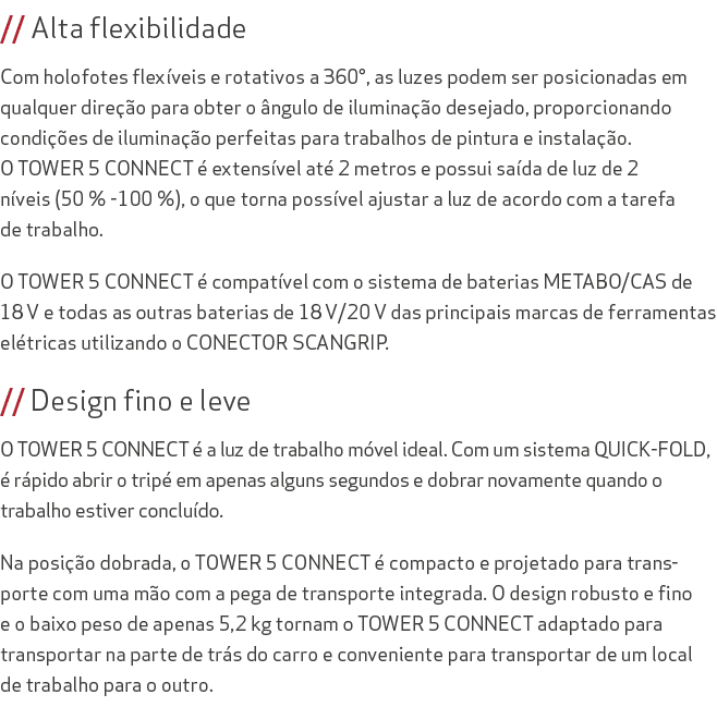 // Alta flexibilidade Com holofotes flex veis e rotativos a 360°, as luzes podem ser posicionadas em qualquer dire o...