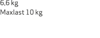 6,6 kg Maxlast 10 kg