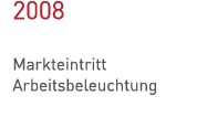 2008 Markteintritt Arbeitsbeleuchtung 