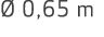  0,65 m
