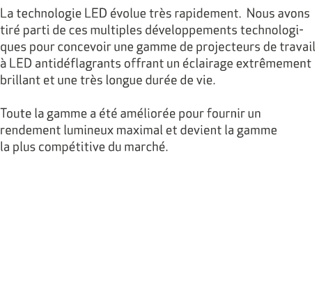 La technologie LED volue tr s rapidement. Nous avons tir  parti de ces multiples d veloppements technologiques pour ...