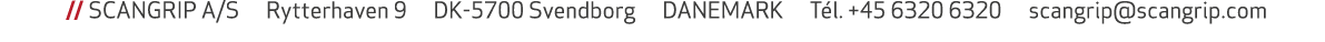  // SCANGRIP A/S Rytterhaven 9 DK 5700 Svendborg DANEMARK T l. +45 6320 6320 scangrip@scangrip.com