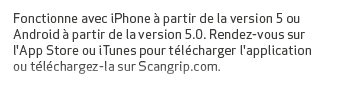 Fonctionne avec iPhone  partir de la version 5 ou Android   partir de la version 5.0. Rendez vous sur l'App Store ou...