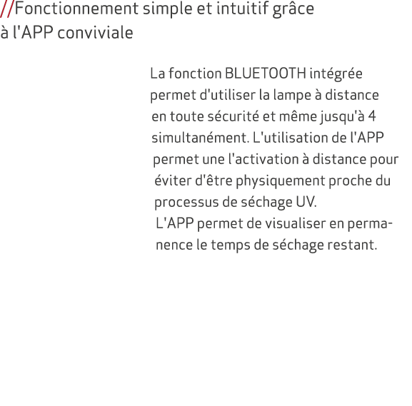 //Fonctionnement simple et intuitif gr ce  l'APP conviviale La fonction BLUETOOTH int gr e permet d'utiliser la lamp...