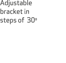 Adjustable bracket in steps of 30o