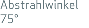 Abstrahlwinkel 75°