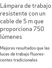 L mpara de trabajo resistente con un cable de 5 m que proporciona 750 l menes Mejores resultados que las luces de tra...
