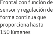 Frontal con funci n de sensor y regulaci n de forma continua que proporciona hasta 150 l menes 