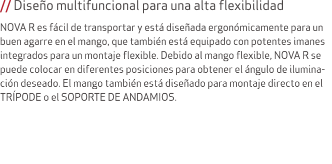 // Dise o multifuncional para una alta flexibilidad NOVA R es f cil de transportar y est dise ada ergon micamente pa...