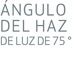  NGULO DEL HAZ DE LUZ DE 75 ° 