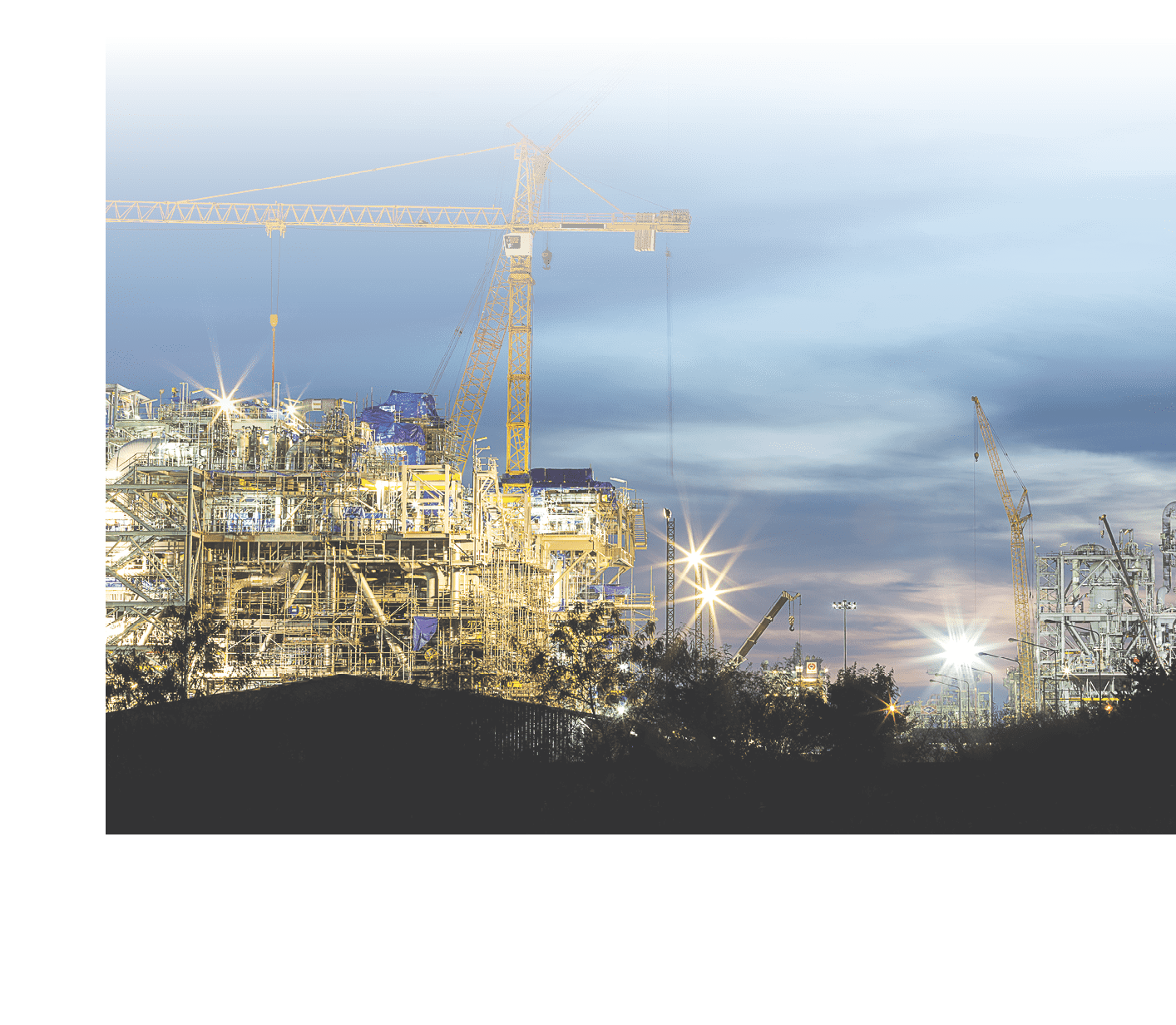 construction of chemical plant industry in sunset timeconstruction of chemical plant industry  in sunset time