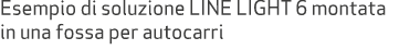 Esempio di soluzione LINE LIGHT 6 montata in una fossa per autocarri