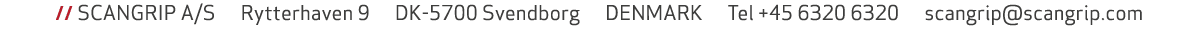  // SCANGRIP A/S Rytterhaven 9 DK 5700 Svendborg DENMARK Tel +45 6320 6320 scangrip@scangrip.com