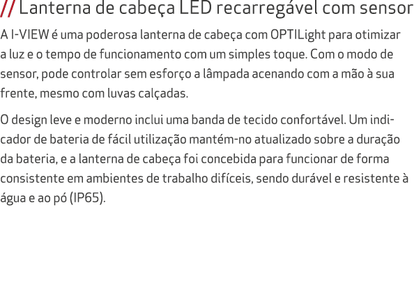 // Lanterna de cabe a LED recarreg vel com sensor A I VIEW  uma poderosa lanterna de cabe a com OPTILight para otimi...