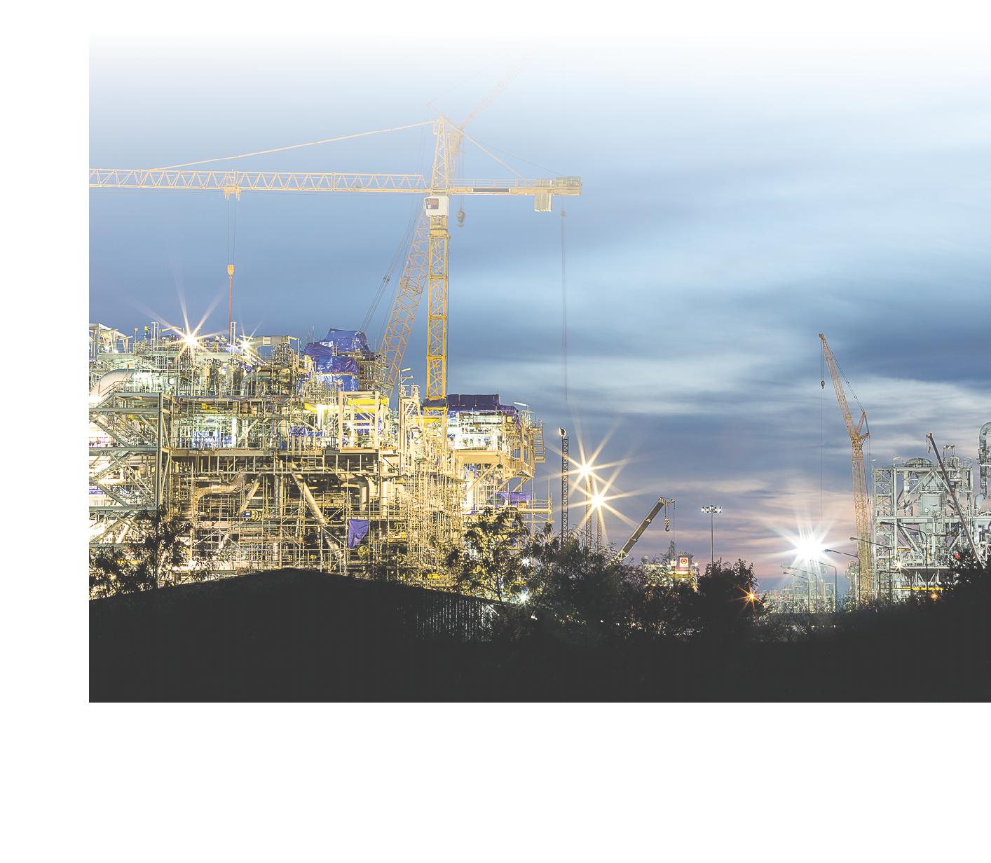 construction of chemical plant industry in sunset timeconstruction of chemical plant industry  in sunset time