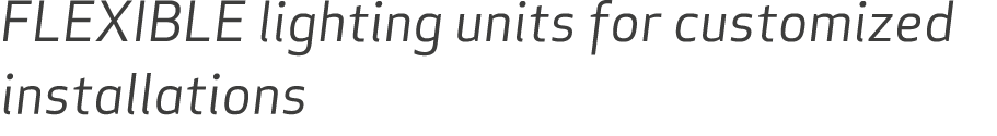 Flexible lighting units for customized installations